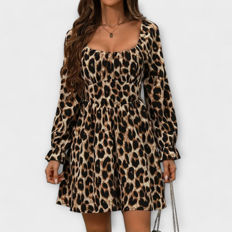 Sophia™ Leopard Print Elegant Dress