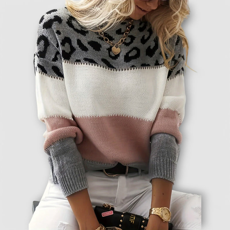 Ivy™ Leopard Accent Sweater