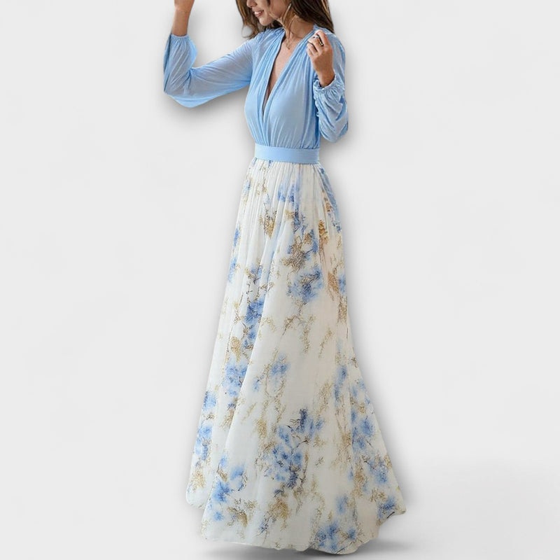 Serina – Floral Long Sleeve Maxi Dress