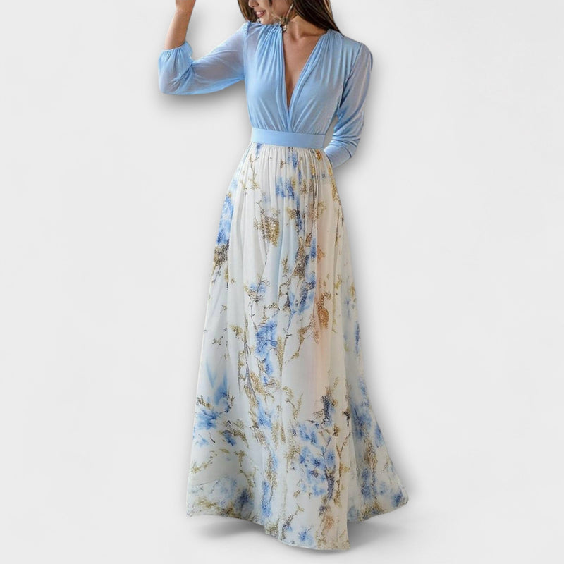 Serina – Floral Long Sleeve Maxi Dress