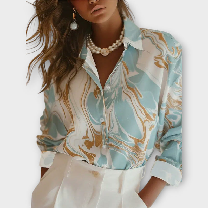 Celeste™ Marble Print Blouse