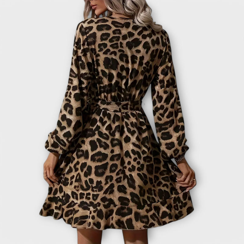 Leonie™ Leopard Print Elegant Dress