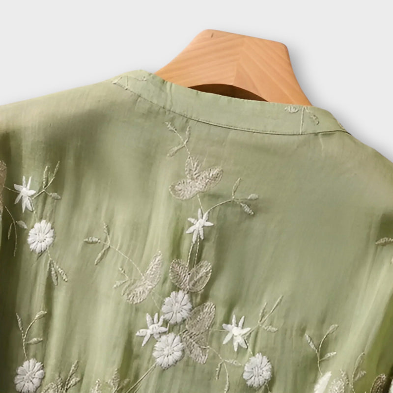 Elena™ Cotton & Linen Blouse