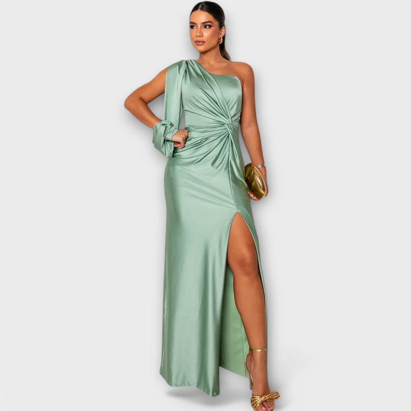 Celina™ One-Shoulder Evening Gown