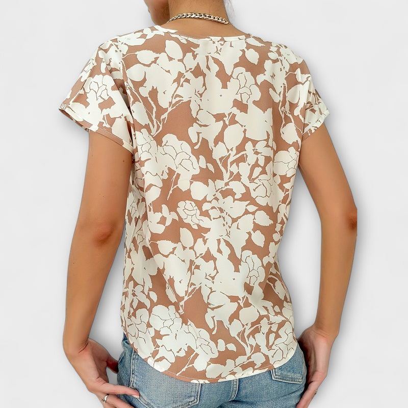 Elodie – V-Neck Floral Blouse
