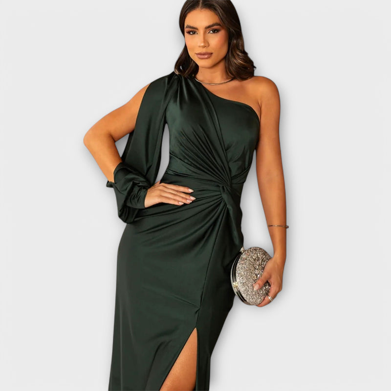 Celina™ One-Shoulder Evening Gown