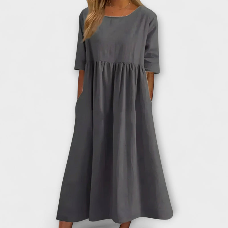 Amelia – Cotton Midi Dress