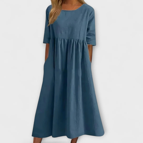 Amelia – Cotton Midi Dress