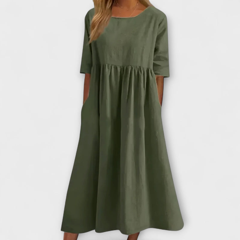 Amelia – Cotton Midi Dress