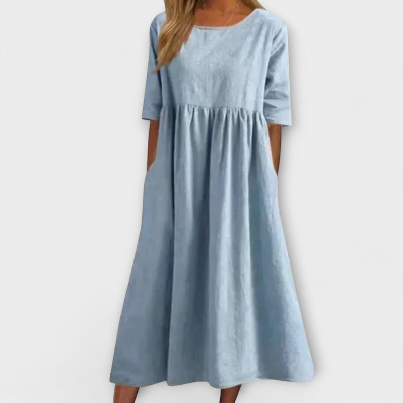 Amelia – Cotton Midi Dress