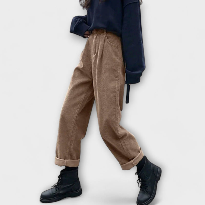 Malia™ Loose Corduroy Trousers