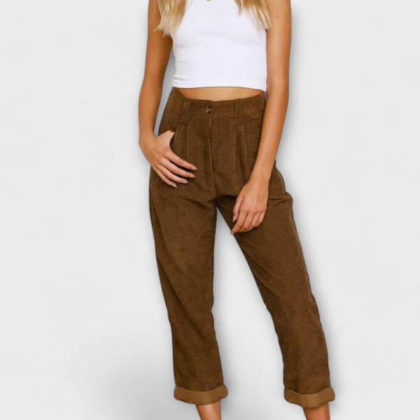 Malia™ Loose Corduroy Trousers