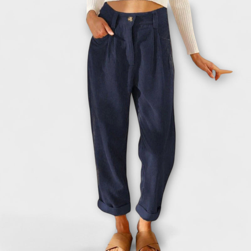 Malia™ Loose Corduroy Trousers