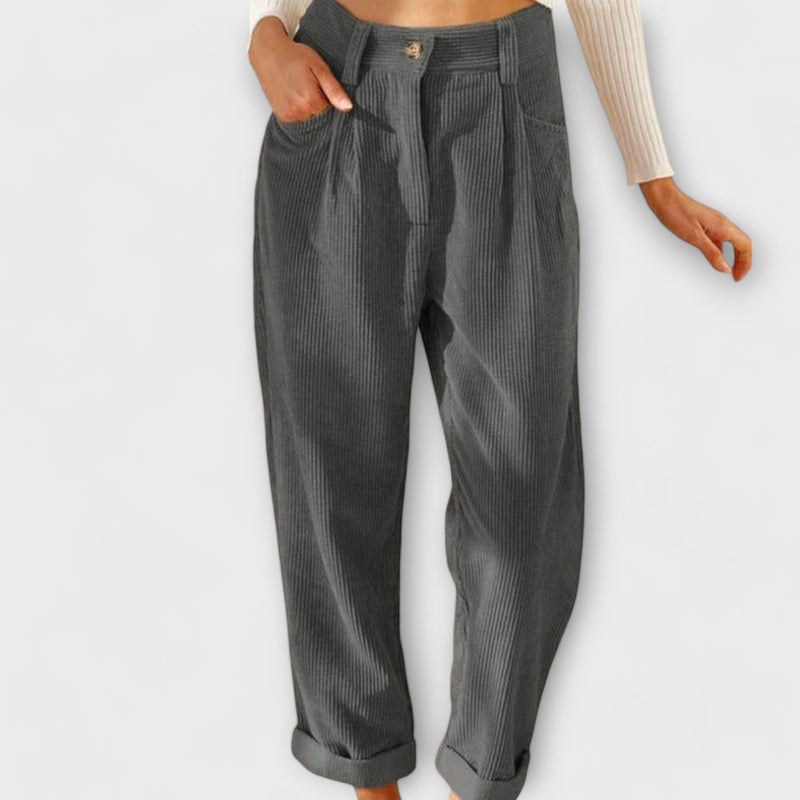 Malia™ Loose Corduroy Trousers