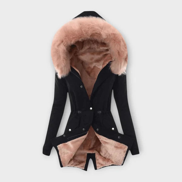 Celine™ Chic Winter Jacket with Fur