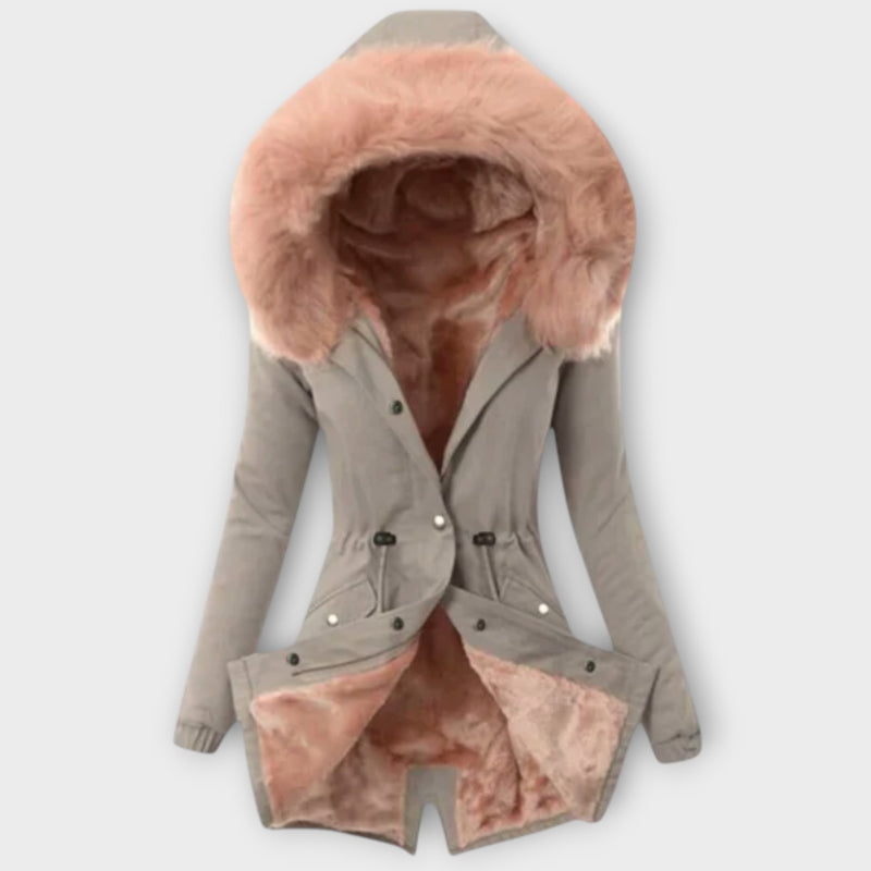 Celine™ Chic Winter Jacket with Fur