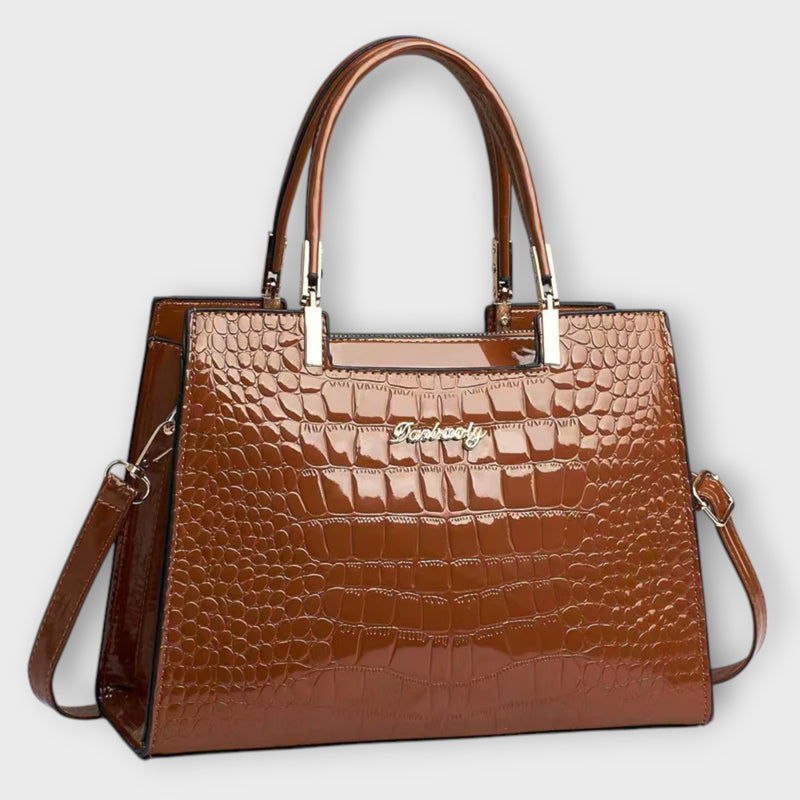 Lonova™ Glossy Croc Handbag