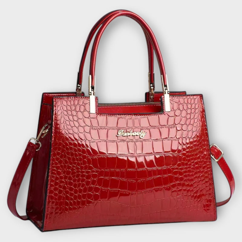 Lonova™ Glossy Croc Handbag