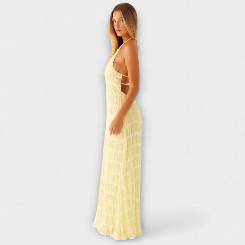 Adeline - Halterneck Long Dress