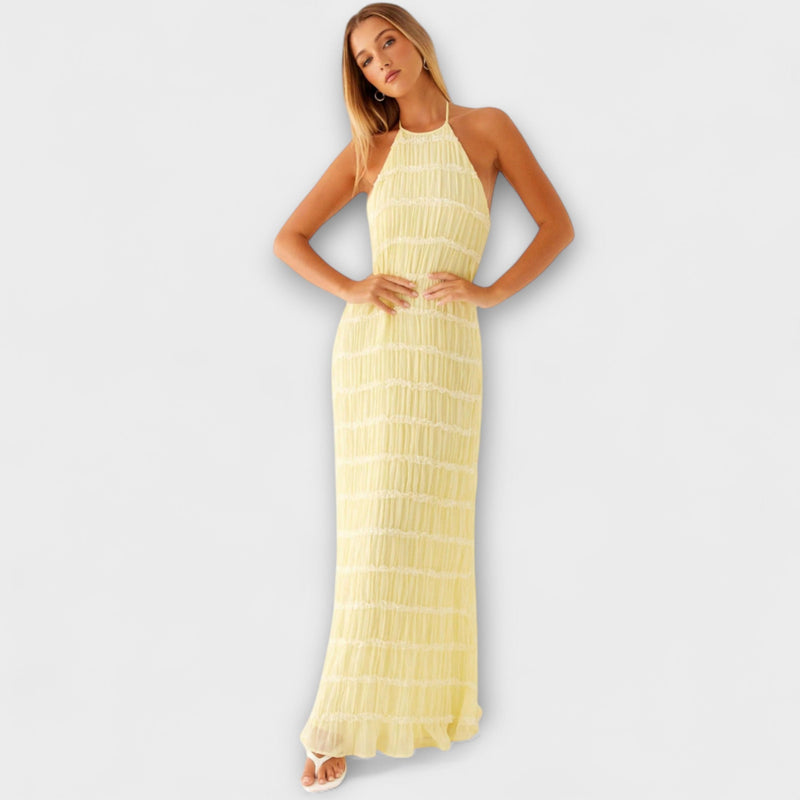 Adeline - Halterneck Long Dress