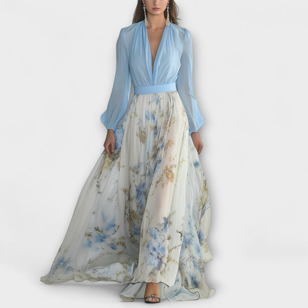 Serina – Floral Long Sleeve Maxi Dress