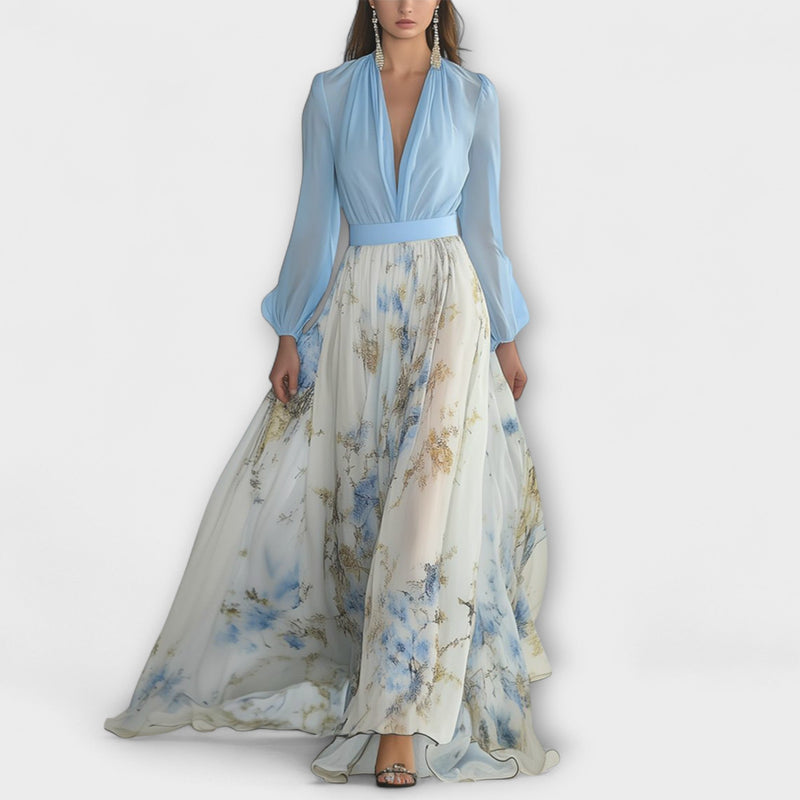 Serina – Floral Long Sleeve Maxi Dress