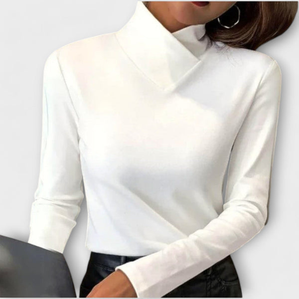 Elara™ Chic Turtleneck Blouse