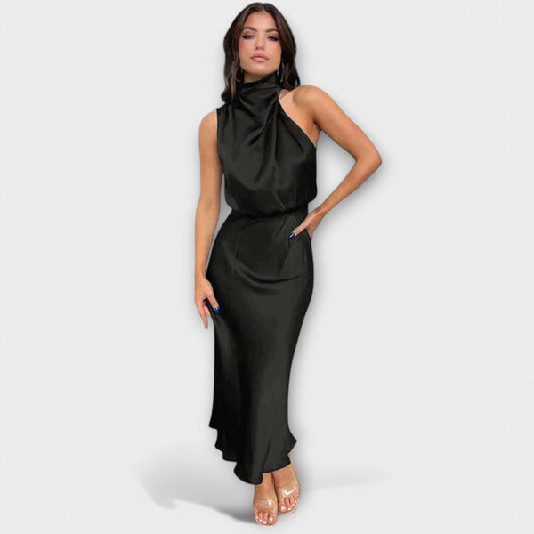 Selena™ Satin Halter Maxi Dress