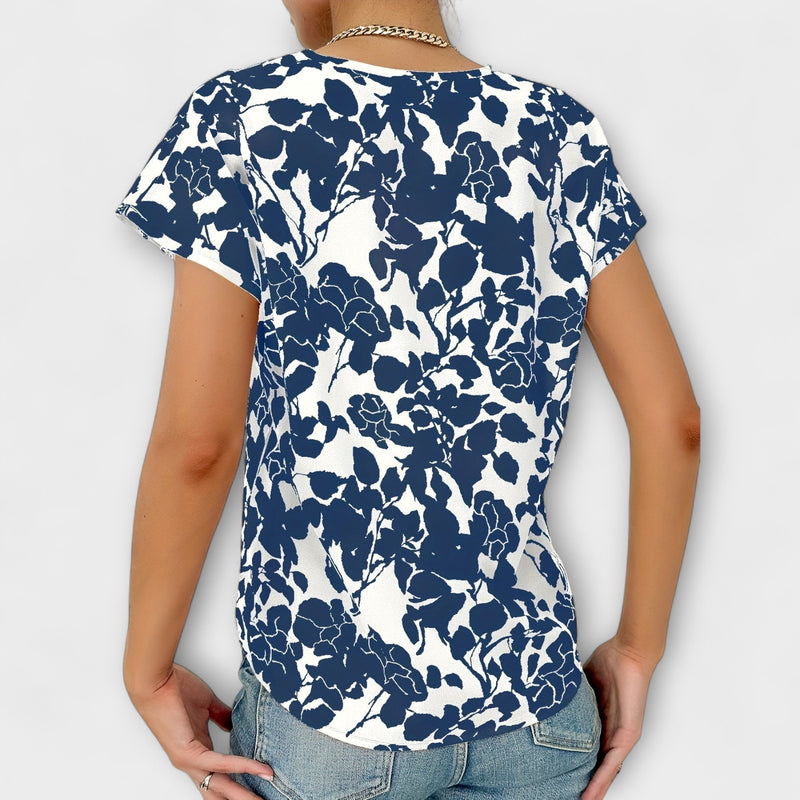 Elodie – V-Neck Floral Blouse