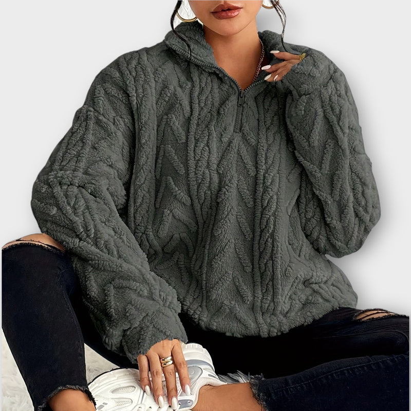 Fiona™ Braided Zip-Up Pullover