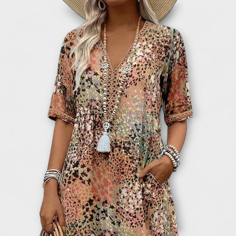 Elina – Relaxed Printed Midi Dress