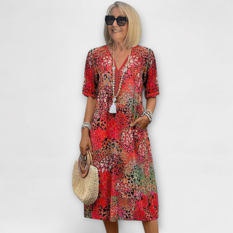 Elina – Relaxed Printed Midi Dress