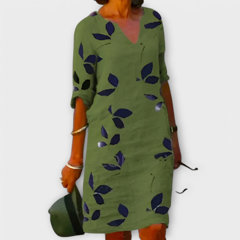 Nadia™ Dress with Leaf Print