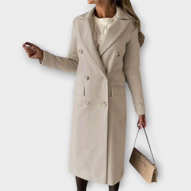 Judith® Elegant Wool Trenchcoat