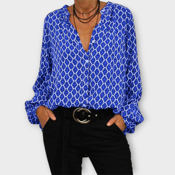 Elena™ Geometric Print Blouse