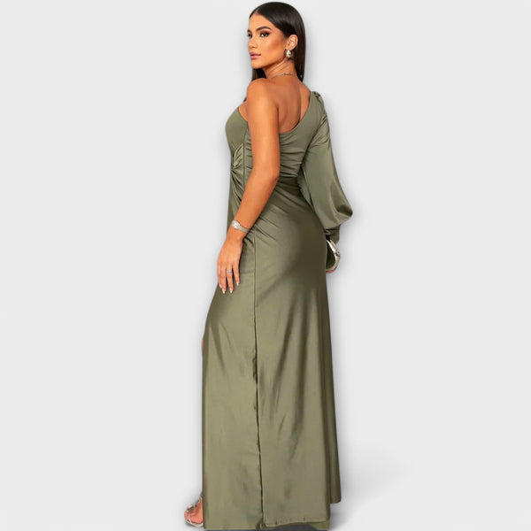 Daniella™ One-Shoulder Satin Gown