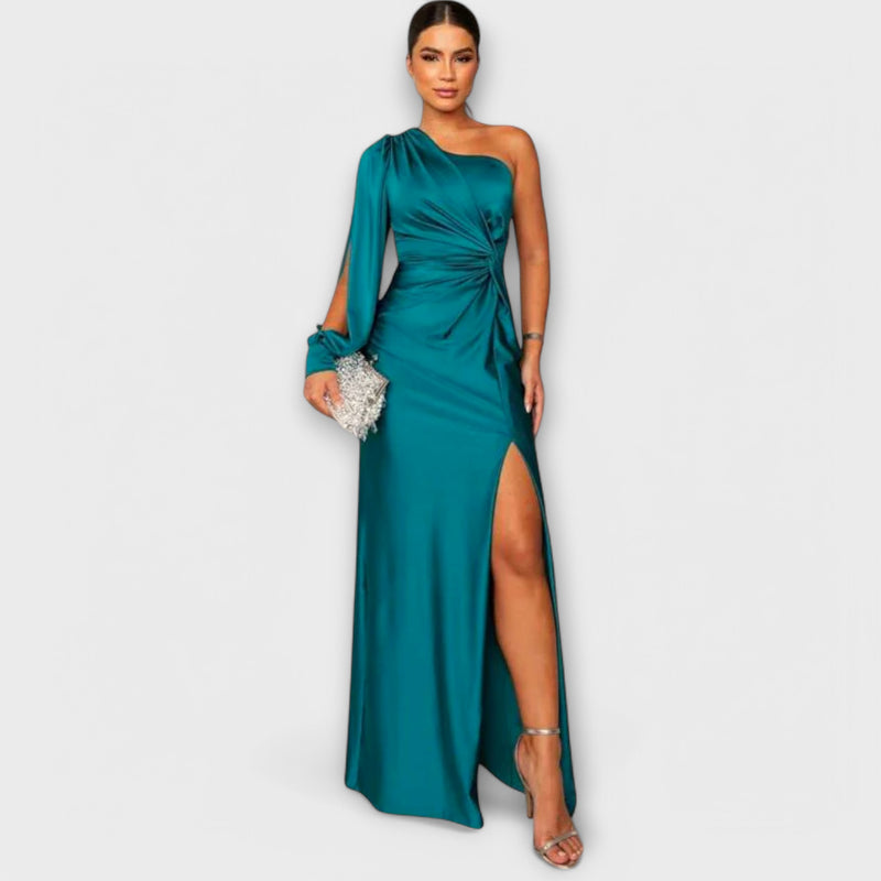 Daniella™ One-Shoulder Satin Gown