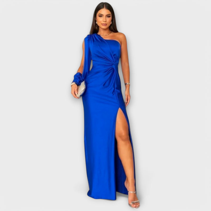 Daniella™ One-Shoulder Satin Gown