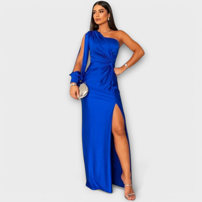 Daniella™ One-Shoulder Satin Gown