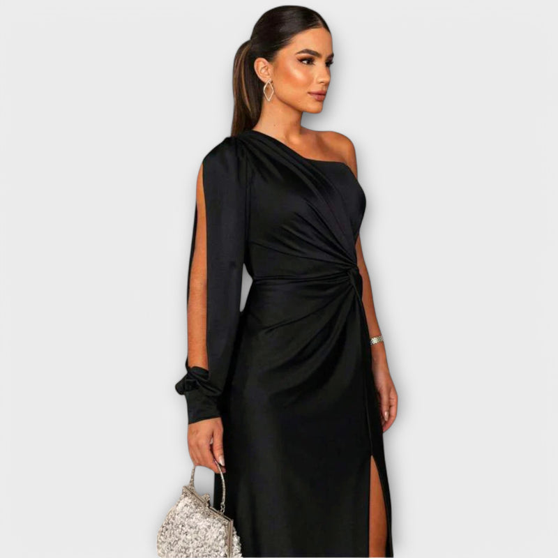 Daniella™ One-Shoulder Satin Gown