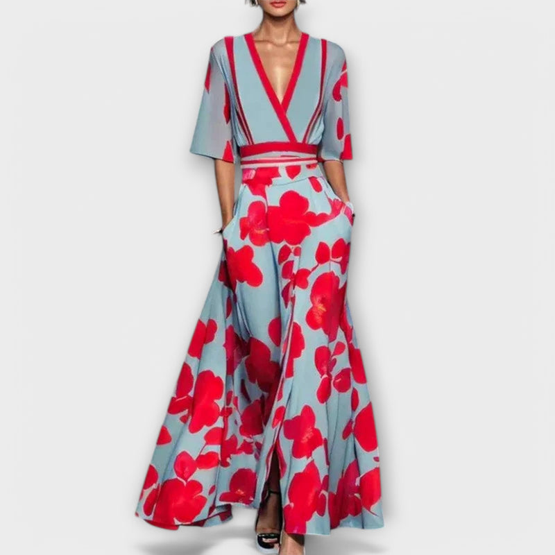 Sarah™ Elegant Floral Maxi Dress